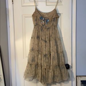 Silk Dress with ruffles